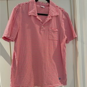 Brooks brothers red and white striped polo, size L, EUC